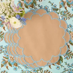 Lily Sand & Blue Placemats (Set of 4)