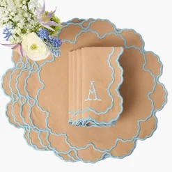 Lily Sand & Blue Placemats (Set of 4)