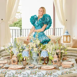 Lily Sand & Blue Placemats & Napkins (Set of 4)
