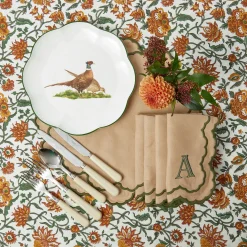 Lily Sand & Green Napkins (Set of 4)