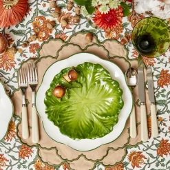 Lily Sand & Green Placemats & Napkins (Set of 4)