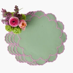 Lily Soft Green & Pink Placemats (Set of 4)