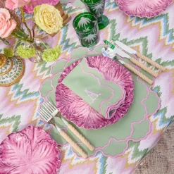 Lily Soft Green & Pink Napkins (Set of 4)