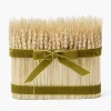 Long Wheat Sheaf with Green Velvet Bow