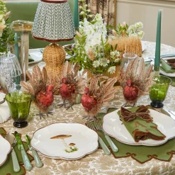 Long Wheat Sheaf with Green Velvet Bow