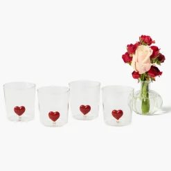 Love Heart Glasses (Set of 4)