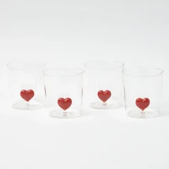Love Heart Glasses (Set of 4)