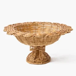 Luciana Bow Rattan Scalloped Bowl
