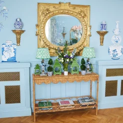 Madeleine Rattan Scalloped Console Table