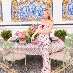 Magdalena Green & Pink Tablecloth