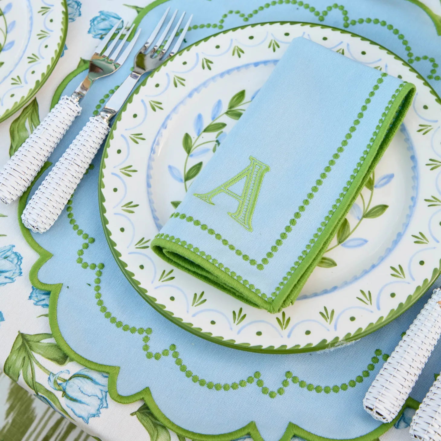 Mariana Blue & Green Napkins (Set of 4)