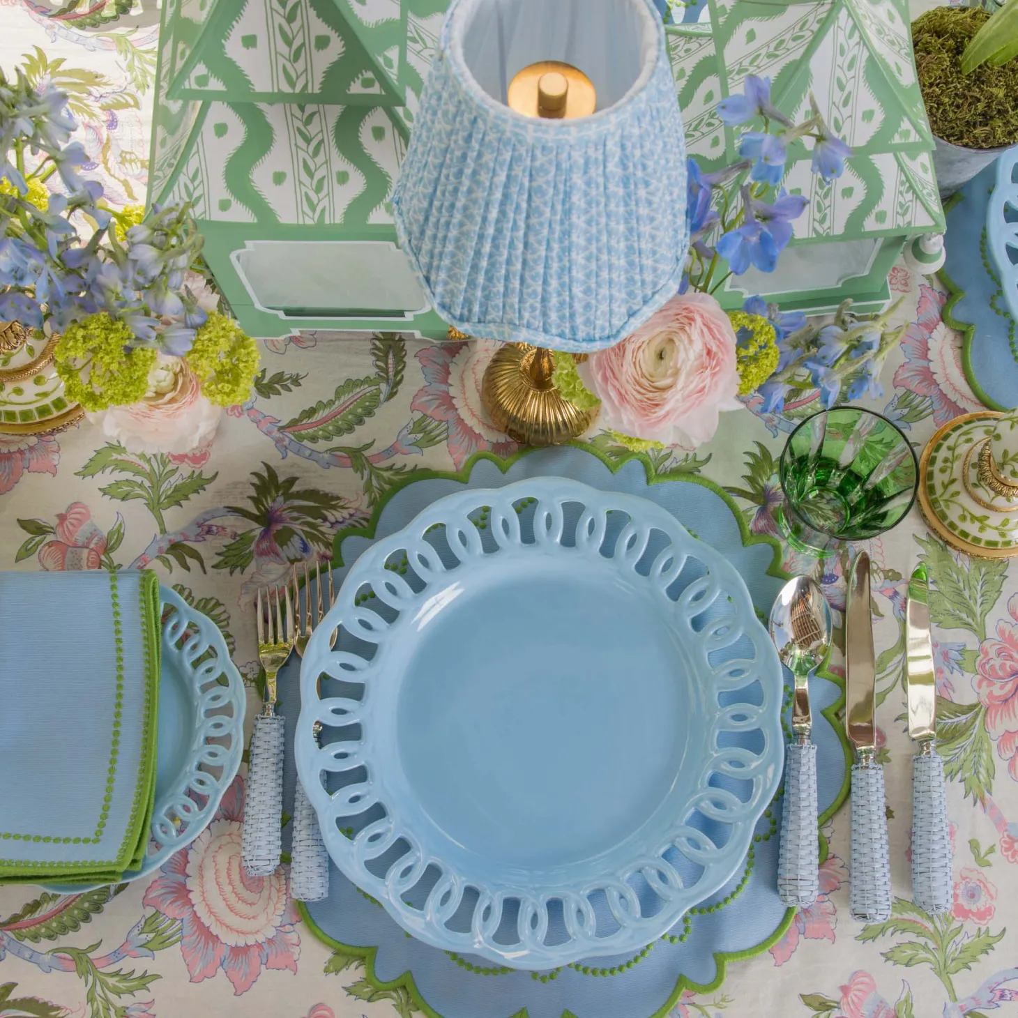 Mariana Blue & Green Napkins (Set of 4)