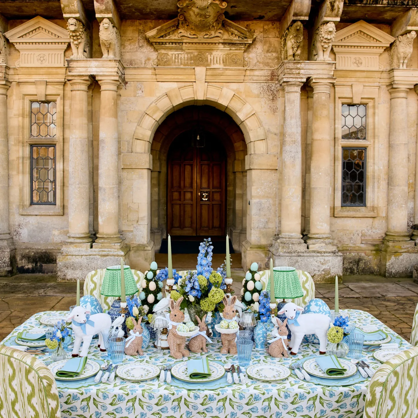Mariana Blue & Green Napkins (Set of 4)