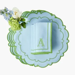 Mariana Blue & Green Placemats & Napkins (Set of 4)