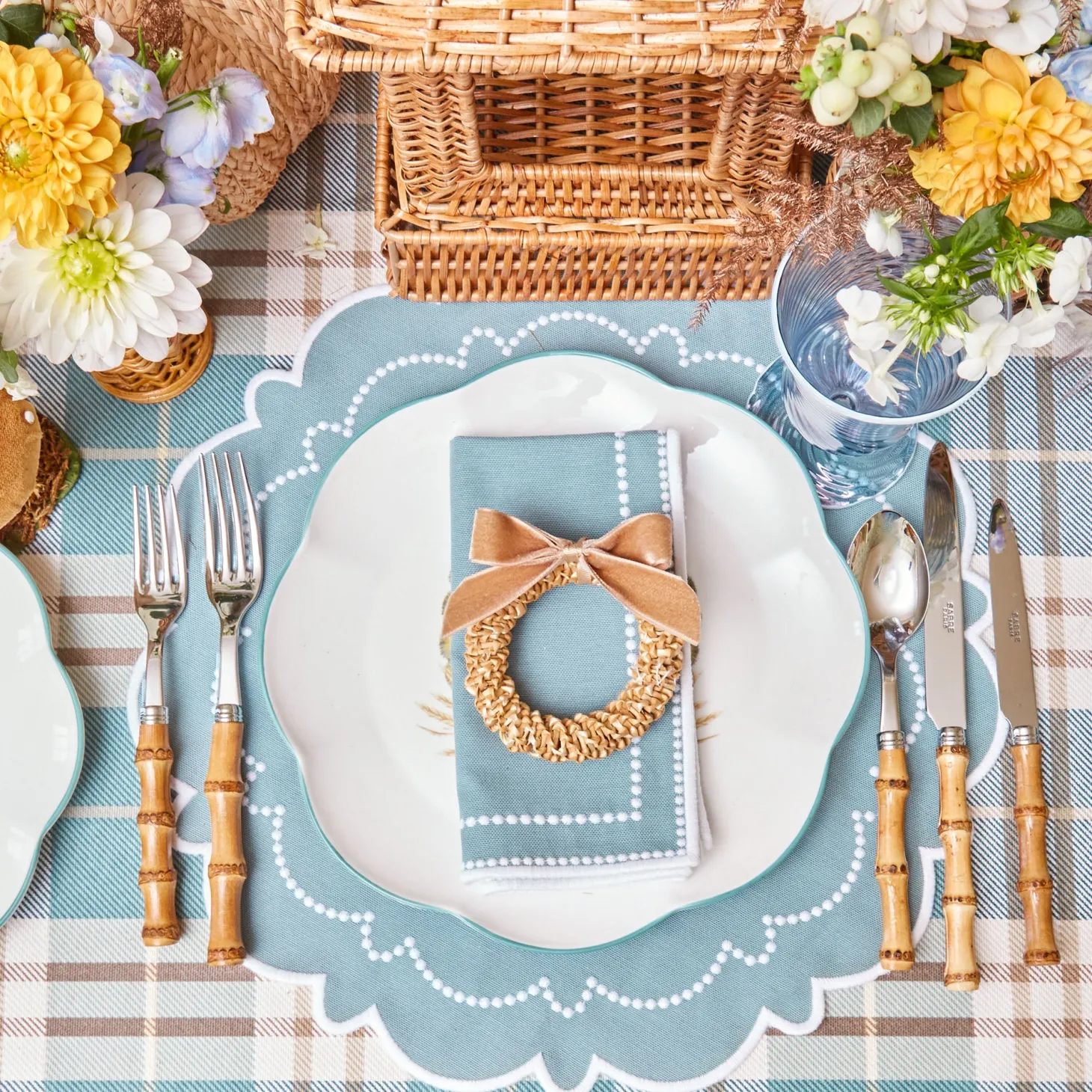 Mariana Duck Egg Placemats (Set of 4)