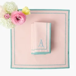 Mariana Pink & Duck Egg Napkins (Set of 4)