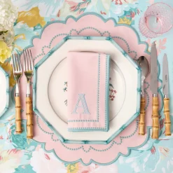 Mariana Pink & Duck Egg Napkins (Set of 4)