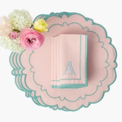 Mariana Pink & Duck Egg Napkins (Set of 4)