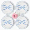 Marilyn Blue Bow Dinner & Starter Plates (Set of 8)