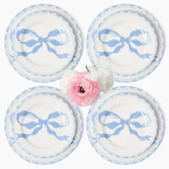 Marilyn Blue Bow Dinner & Starter Plates (Set of 8)