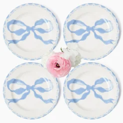 Marilyn Blue Bow Dinner Plates (Set of 4)