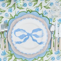 Marilyn Blue Bow Dinner Plate
