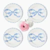 Marilyn Blue Bow Starter Plates (Set of 4)