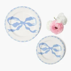 Marilyn Blue Bow Starter Plate