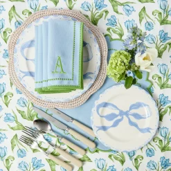Marilyn Blue Bow Starter Plate