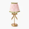 Marilyn Bow Rechargeable Lamp with Pink & Green Ikat Shade (18cm)