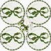 Marilyn Forest Green Bow Dinner Plates (Set of 4)