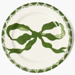 Marilyn Forest Green Bow Dinner Plates (Set of 4)