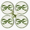 Marilyn Forest Green Bow Starter Plates (Set of 4)