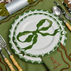 Marilyn Forest Green Bow Starter Plate