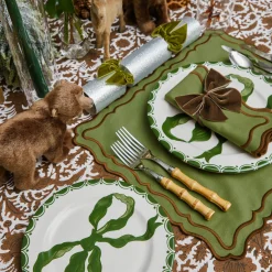 Marilyn Forest Green Bow Starter Plate