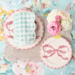 Marilyn Pink Bow Dinner & Starter Plates (Set of 8)