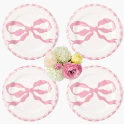 Marilyn Pink Bow Dinner Plates (Set of 4)