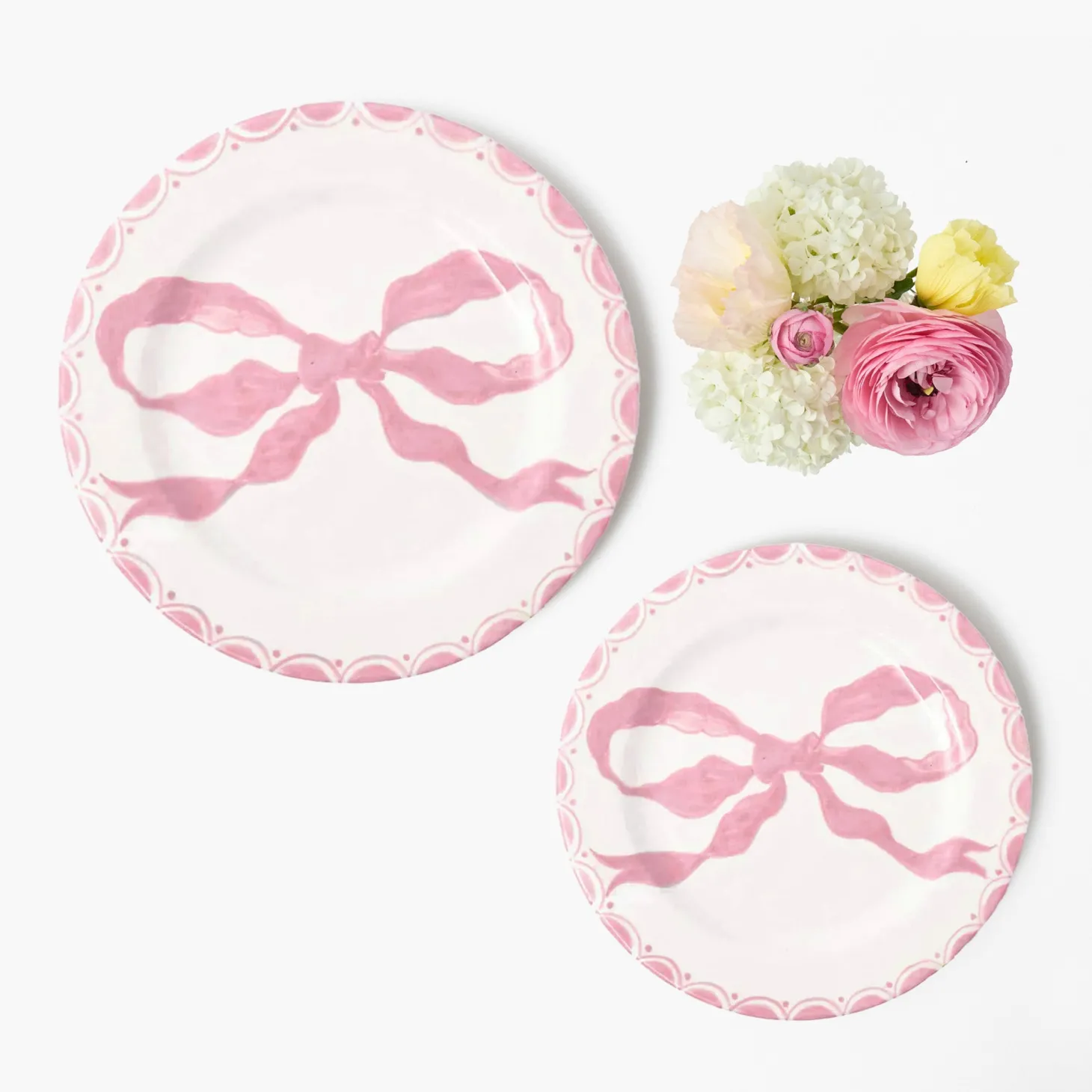 Marilyn Pink Bow Starter Plate
