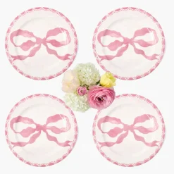 Marilyn Pink Bow Starter Plates (Set of 4)