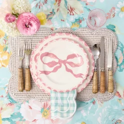Marilyn Pink Bow Starter Plates (Set of 4)