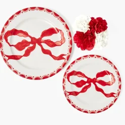 Marilyn Red Bow Dinner Plates (Set of 4)
