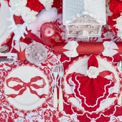 Marilyn Red Bow Starter Plates (Set of 4)