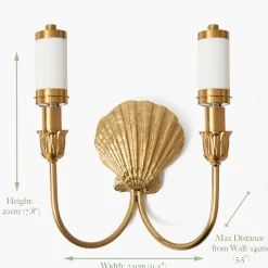 Marina Rechargeable Double Wall Light with Green Lotus Shades (18cm)