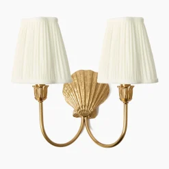 Marina Rechargeable Double Wall Light with Cream Shades (14cm)
