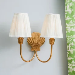 Marina Rechargeable Double Wall Light with Cream Shades (14cm)