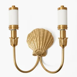 Marina Rechargeable Double Wall Light with Cream Shades (14cm)