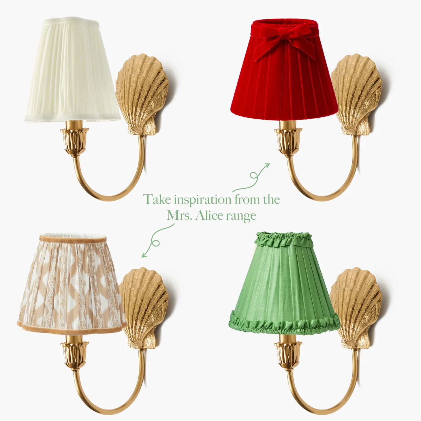 Marina Rechargeable Wall Light with Green Lotus Shade (18cm)