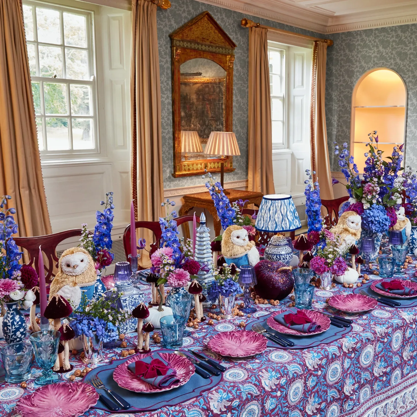 Marlene Blue & Purple Napkins (Set of 4)
