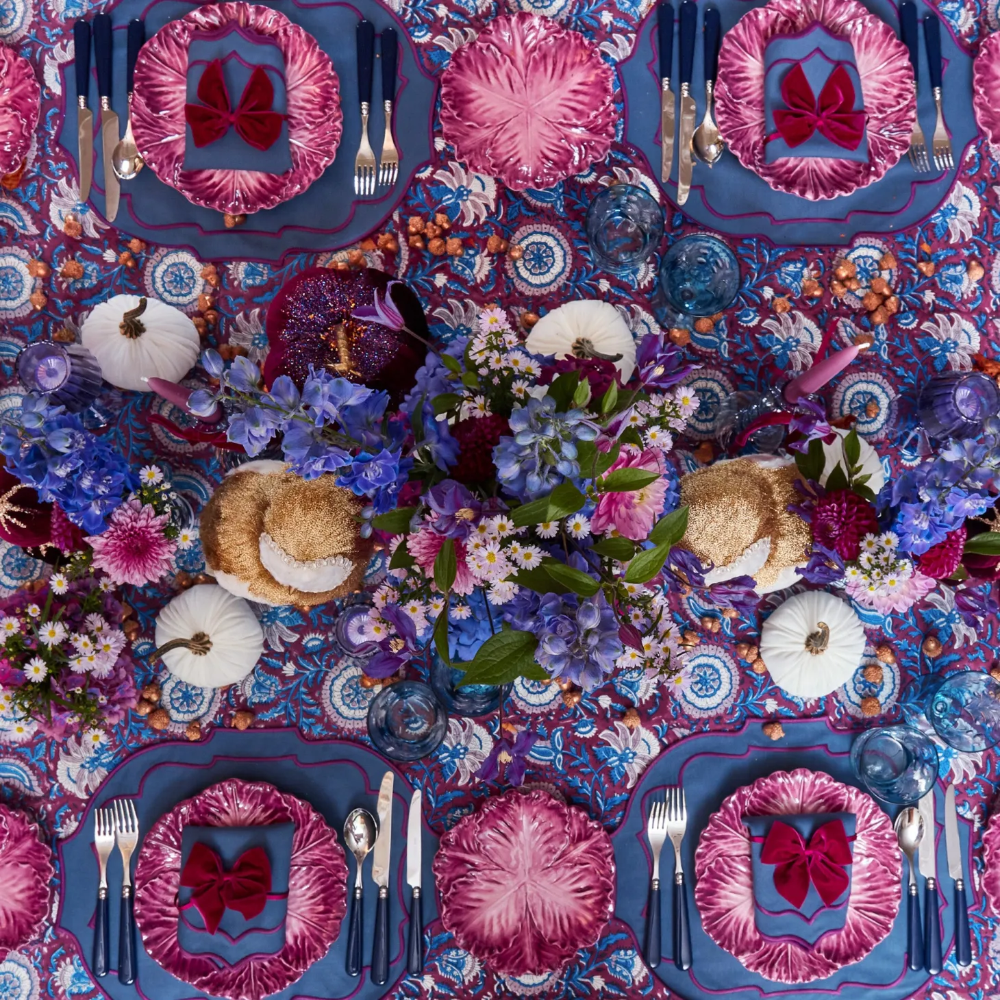 Marlene Blue & Purple Napkins (Set of 4)