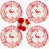 Martha Red Dinner & Starter Plates (Set of 8)